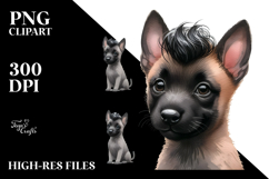 Cute Baby Malinois, Sublimation PNG Product Image 2