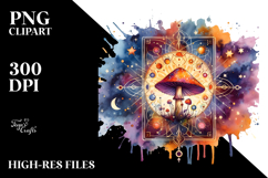 Magical Celestial Mushroom Tarot PNG Product Image 2