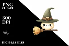 Funny Watercolor Broom | Sublimation | Clipart Product Image 3