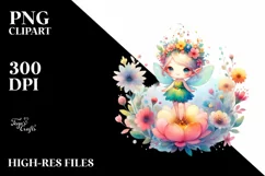 Cute Fairy Flower | Sublimation | Clipart Product Image 1