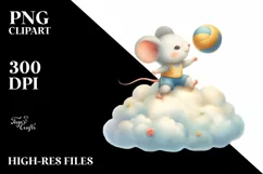 Cute Baby Mouse Volleyball | Sublimation | Clipart Product Image 3