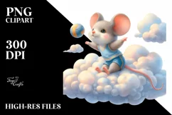 Cute Baby Mouse Volleyball | Sublimation | Clipart Product Image 1