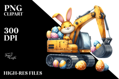 Easter Excavator with Eggs, Transparent PNG Product Image 2