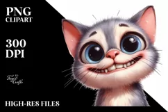 Expressive Cat Portrait, High-Res PNG Product Image 1