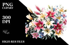 Vibrant Lily Botanical Delicate Pastel Watercolor | Product Image 2