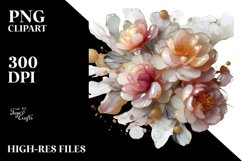 Glossy Peonies with Marble Splash Product Image 1