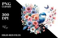 Watercolor Cute Bird, High-Res PNG Product Image 2