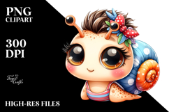 Cute Baby Snail PNG Product Image 2
