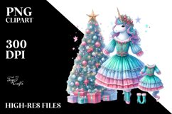 Unicorn Christmas | Sublimation | Clipart Product Image 1