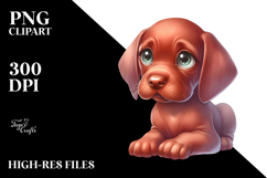 Cute Vizsla Baby Cartoon Product Image 2