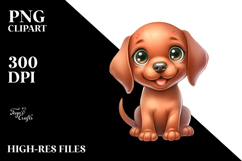 Baby Cartoon Vizsla Watercolor Cute PNG Product Image 2
