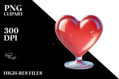 Cartoon Heart with , PNG Product Image 2