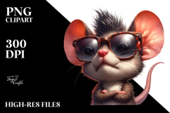 Cute Mouse with Oversized Sunglasses PNG Product Image 2