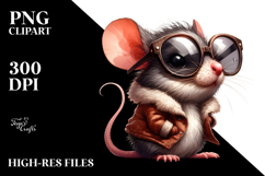 Cute Mouse with Oversized Sunglasses PNG Product Image 2