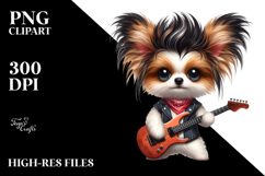 Funny Papillon Rockstar | Sublimation | Clipart Product Image 2