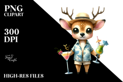 Cute Deer Big Eyes Beach | Clipart Product Image 2