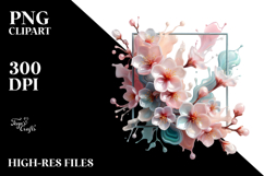 Glossy Cherry Blossom in Material PNG Product Image 2