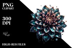 Glossy Dahlia Material | Flower Clipart Product Image 1