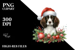 Christmas English Springer Spaniel PNG Product Image 2
