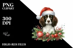 Christmas English Springer Spaniel PNG Product Image 3