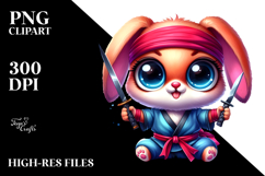 Cute Goofy Bunny Ninja Product Image 2