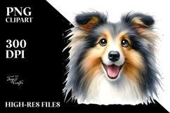 Watercolor Cute Collie, Transparent PNG Product Image 2