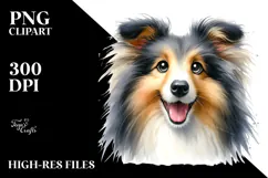 Watercolor Cute Collie, Transparent PNG Product Image 2