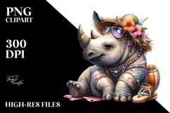 Baby Rhino PNG Product Image 2