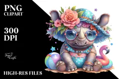 Baby Rhino PNG Product Image 2
