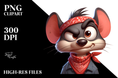 Whimsical Mouse with Bandana PNG Product Image 2
