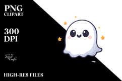 Cute Funny Ghost, Digital Painting PNG Product Image 2