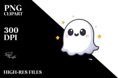 Cute Funny Ghost, Digital Painting PNG Product Image 2