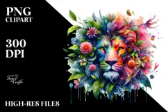 Vibrant Abstract Lion, 20 oz Tumbler Product Image 2
