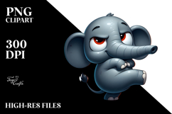 Dancing Elephant with Bow Tie, Transparent PNG Product Image 2