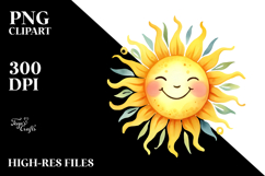 Very Simple Smiling Sun PNG Product Image 2