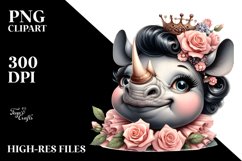 Detailed Rhino Smiling | Sublimation | Clipart Product Image 3