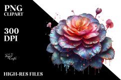 Shiny Begonia Watercolor | Clipart Product Image 1