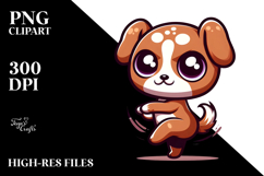 Cartoony Puppy with Party Hat PNG Product Image 2