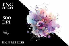 Colorful Purple Watercolor Background | Clipart Product Image 3