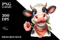 Cow Enthusiastic Cow Portrait with Large Goofy Smile | Product Image 3