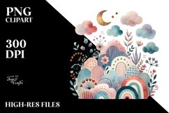 Simple Boho Cloud, Transparent PNG Product Image 2
