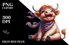 Goofy Cow with Bandana, Transparent PNG Product Image 2
