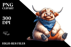 Goofy Cow with Bandana, Transparent PNG Product Image 2