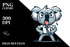Outrageous Cartoon Koala PNG Product Image 2