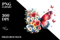 Colorful Butterfly Painting, Transparent PNG Product Image 2