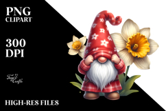 Cute Gnome Narcissus PNG Product Image 2