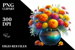 Vibrant Colorful VASE | Sublimation | Clipart Product Image 3