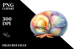Pastel Chicken Sleeping | Sublimation | Clipart Product Image 2