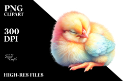 Pastel Chicken Sleeping | Sublimation | Clipart Product Image 2