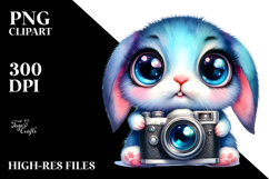 Colorful Baby Bunny PNG Product Image 2